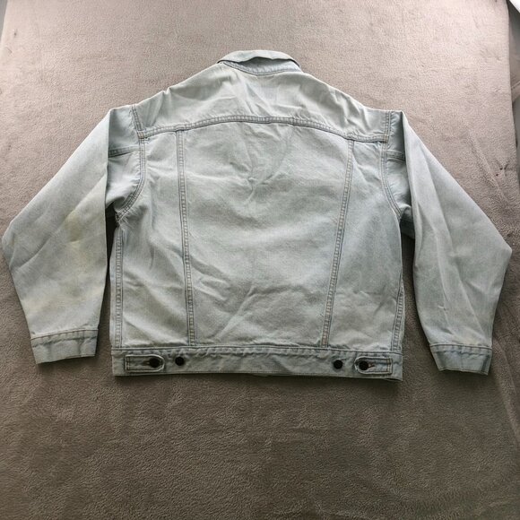 Levis Men's Jeans Jacket Large Vintage Made in the USA Light Wash - Picture 16 of 16